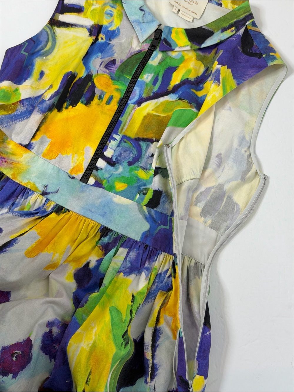 Kate Spade New York Watercolor Fit and Flare sleeveless Carissa Dress Size 8 - Picture 6 of 11